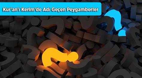 kur'an-ı kerim'de adı geçen peygamberler