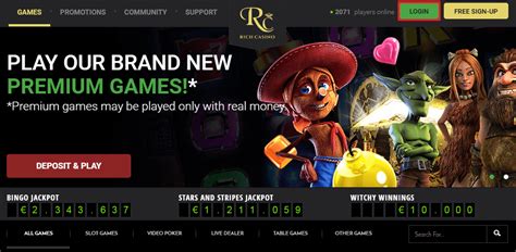 login rich casino