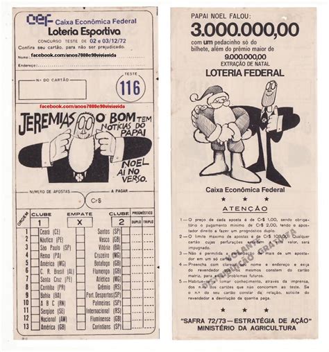 loteria esportiva anos 70