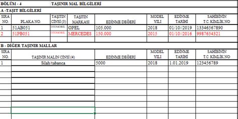 mal bildirim beyanı nereden alınır