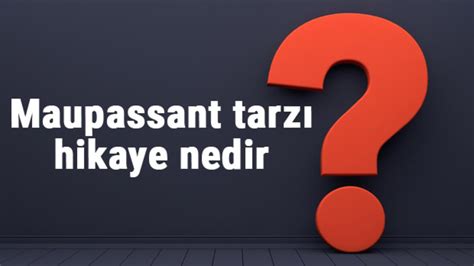 maupassant tarzı