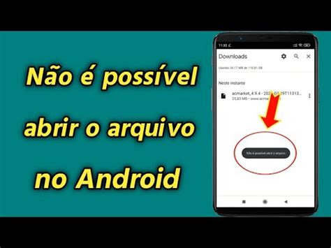 nao é possivel abrir o arquivo no celular