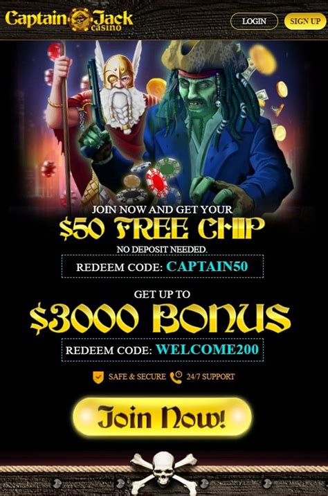 no deposit bonus codes for captain jack casino