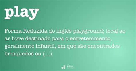 o que é play em português