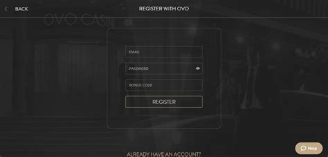 ovo casino register