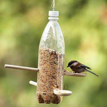 pet şişeden kuş yemliği yapımı