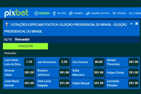 pixbet eleições presidenciais