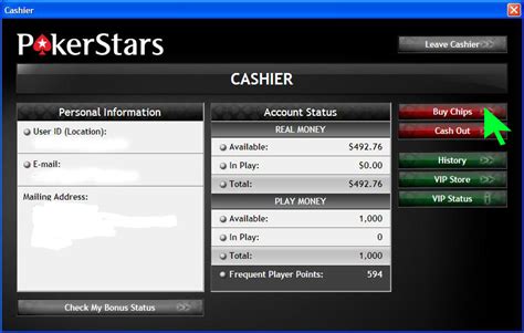 pokerstars mobile cashier