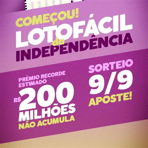 prêmio lotofácil da independência