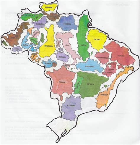 quantos paises da europa cabem no brasil