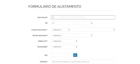 registro de alistamento on line tem taxa