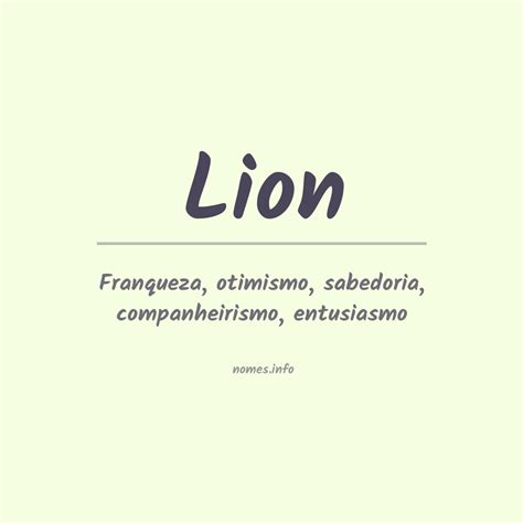 significado de lion