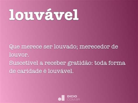 significado de louvável