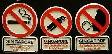 singapurda yasaklar