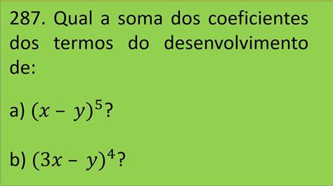 soma dos coeficientes