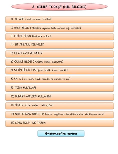 türkçe dil bilgisi konuları