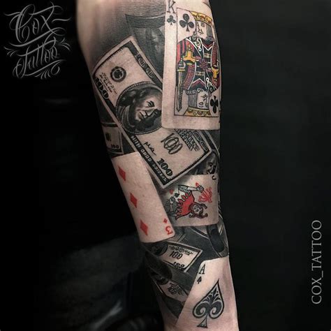 tattoo de jogos de cassino braço fechado
