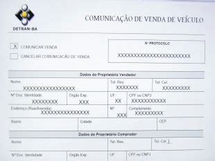 taxa de registro de comunicação de venda detran pi