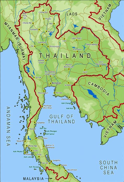 tayland haritası