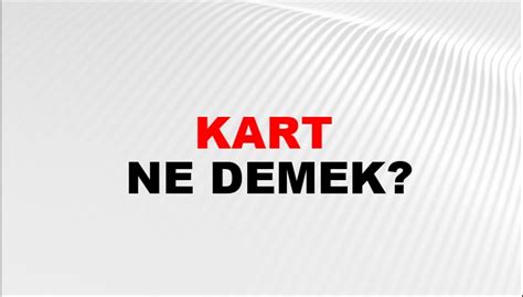 trink kart ne demek