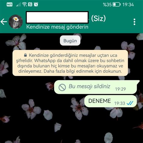 whatsapp kendine mesaj gönderme