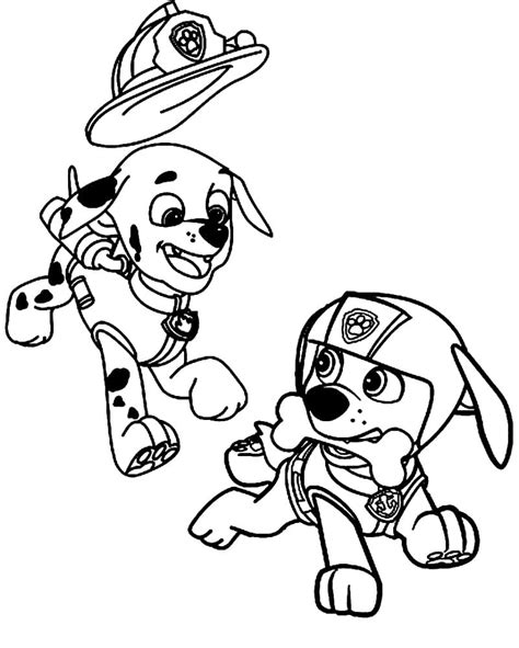 [ PAW Patrol ] Ryder Zuma Marshall Coloring Page / Colouring Book