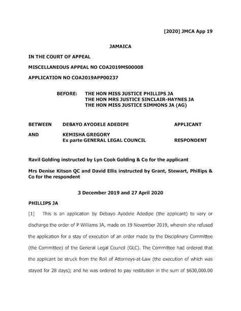 [2024] JMCA App 30 JAMAICA IN THE COURT OF …