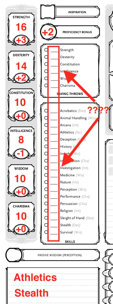 [5e] Question about character sheets skills and proficiency DnD