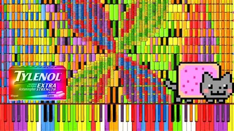 [Black MIDI] Synthesia – "Nyan Trololol" Rainbow …