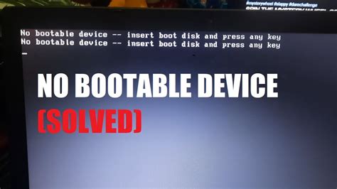 [FIXED] No Bootable Device Insert Boot Disk and Press Any Key YouTube