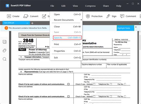 [Form 2848 Instructions] How to Fill out Form 2848 EaseUS in 2022