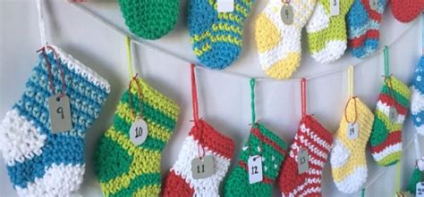 [Free Pattern] This Crocheted Stocking Advent Calendar Is A Delightful