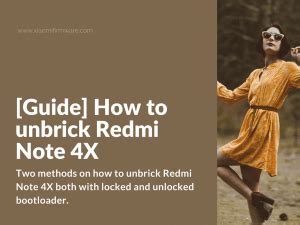 [Guide] How to unbrick Redmi Note 4X - Xiaomi Firmware