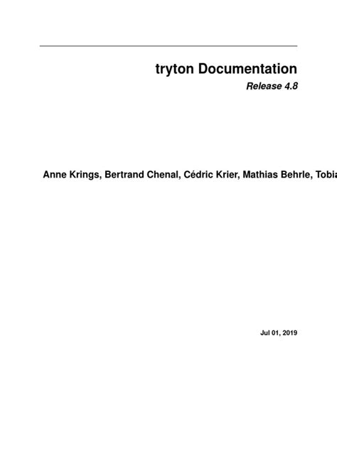 [Health] Tryton - Documentation