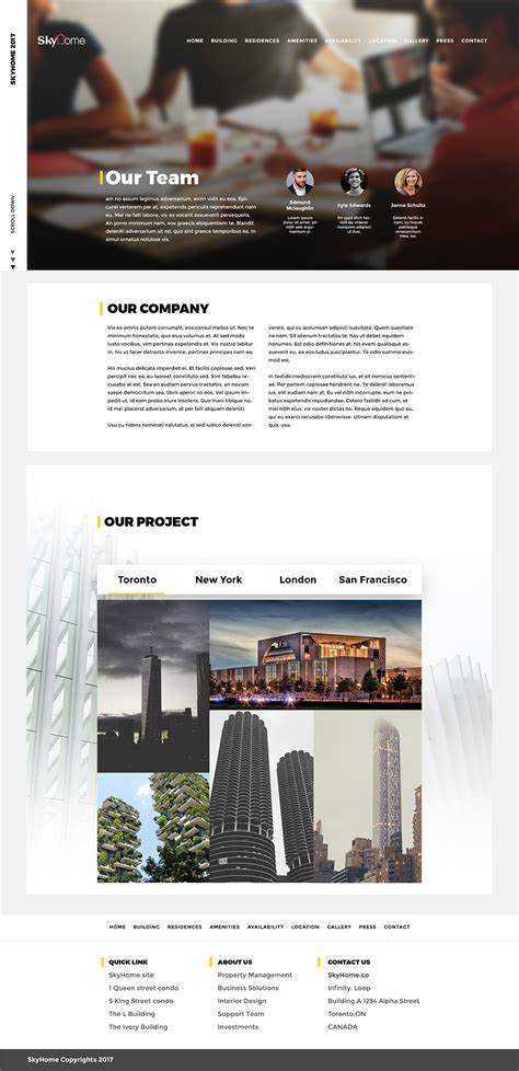 [IN PROGRESS] Website Template Design_2 Condo site on Behance