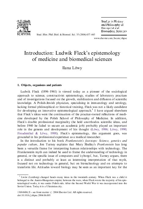 [Ludwik Fleck and the history of sciences today] - PubMed
