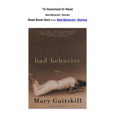 [PDF] [EPUB] Bad Behavior: Stories Download