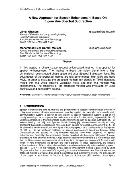 [PDF] A New Approach for Speech Enhancement Based On …