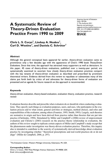 [PDF] A Systematic Review of Theory-Driven Evaluation Practice …