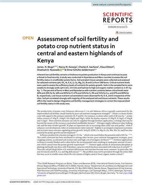 [PDF] Assessment of soil fertility and potato crop nutrient status …