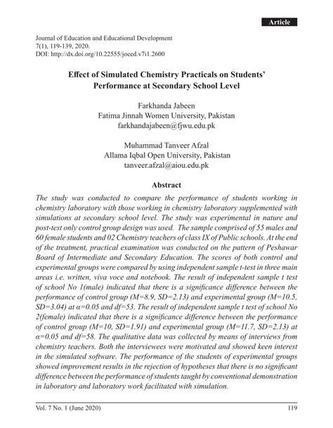 [PDF] Effect Of Chemistry Practicals On Students’ Performance In ...