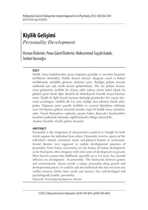 [PDF] Kişilik Gelişimi Personality Development Free Download PDF.