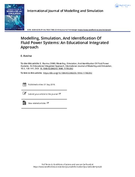 [PDF] Modelling, Simulation and Identification of ... - Semantic Scholar - raincitystudios.com