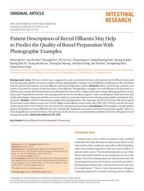 [PDF] Patient Descriptions of Rectal Effluents May Help to Predict the