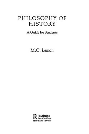 [PDF] Philosophy of History by M.C. Lemon eBook Perlego