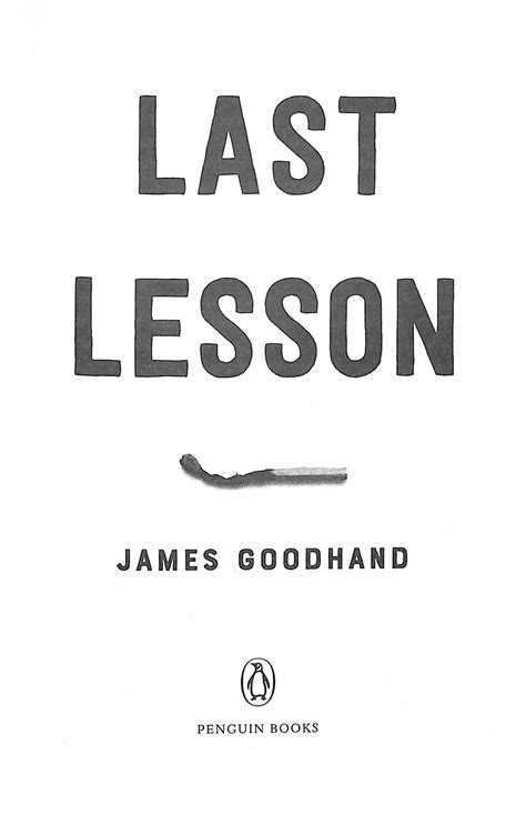 [Review] Last Lesson by James Goodhand Suffolk Libraries