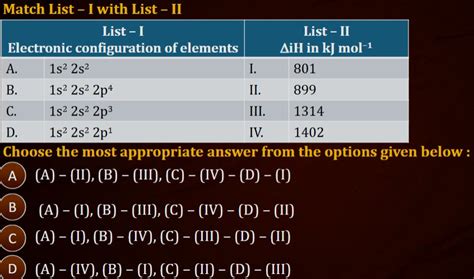 [Solved] Match List I with List II - wintechmobiles.com