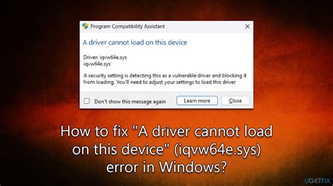 [Solved] Error Occurred! A Driver Can’t Load on This Device