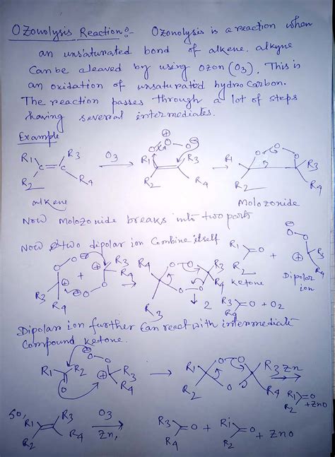 [Solved] Explain the ozonolysis reaction mechanism. Course Hero