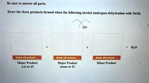 [Solved] Part A Draw the major product for the dehydration of 2